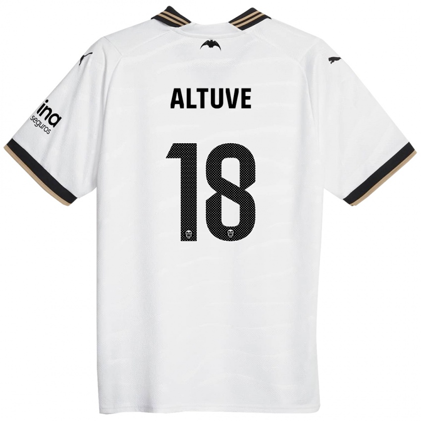 Niño Camiseta Oriana Altuve #18 Blanco 1ª Equipación 2023/24 La Camisa México