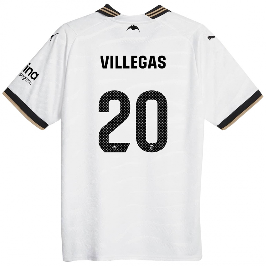Niño Camiseta Noelia Villegas #20 Blanco 1ª Equipación 2023/24 La Camisa México