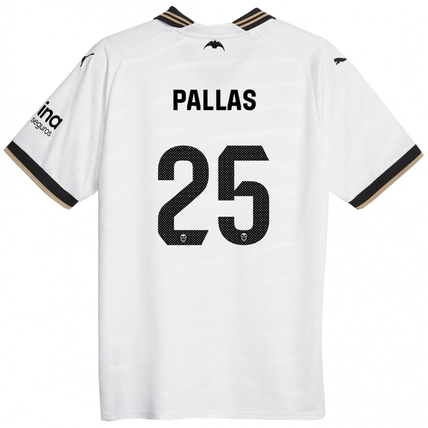 Niño Camiseta Nerea Pallas #25 Blanco 1ª Equipación 2023/24 La Camisa México