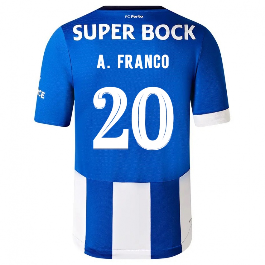 Niño Camiseta Andre Franco #20 Azul Blanco 1ª Equipación 2023/24 La Camisa México