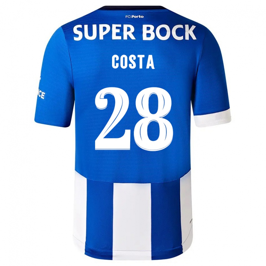 Niño Camiseta Bruno Costa #28 Azul Blanco 1ª Equipación 2023/24 La Camisa México