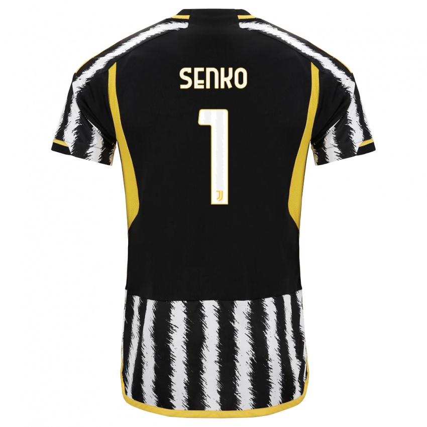 Niño Camiseta Zsombor Senko #1 Blanco Negro 1ª Equipación 2023/24 La Camisa México