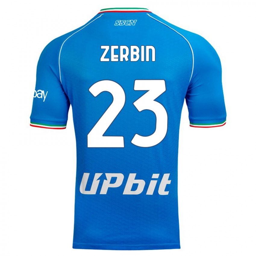 Niño Camiseta Alessio Zerbin #23 Cielo Azul 1ª Equipación 2023/24 La Camisa México