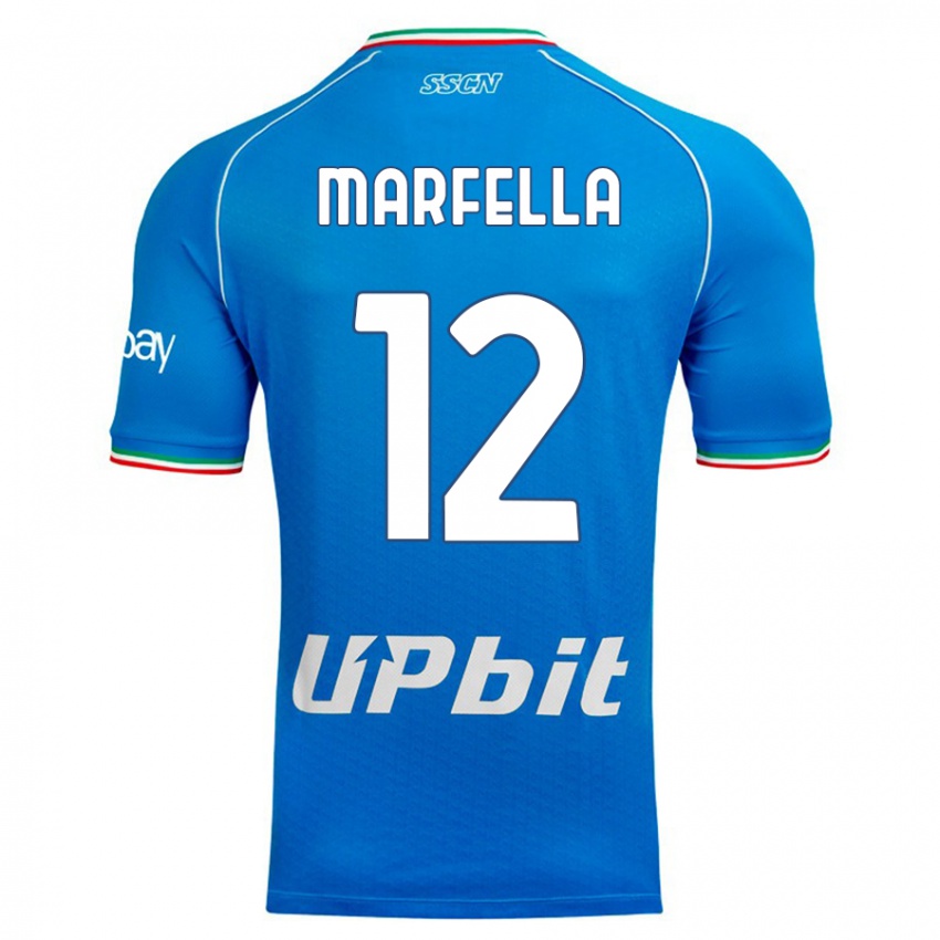 Niño Camiseta Davide Marfella #12 Cielo Azul 1ª Equipación 2023/24 La Camisa México