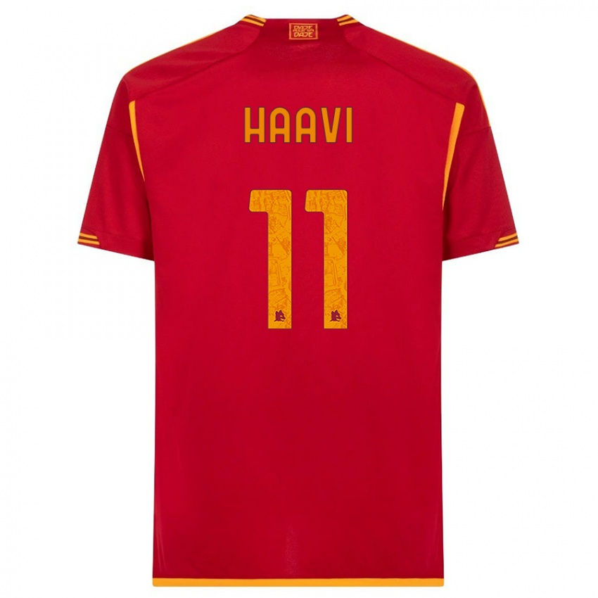 Niño Camiseta Emilie Haavi #11 Rojo 1ª Equipación 2023/24 La Camisa México