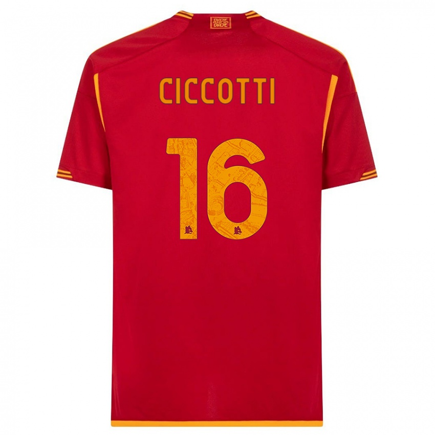 Niño Camiseta Claudia Ciccotti #16 Rojo 1ª Equipación 2023/24 La Camisa México