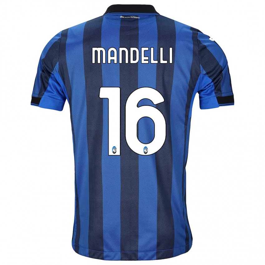 Niño Camiseta Giulia Mandelli #16 Azul Negro 1ª Equipación 2023/24 La Camisa México