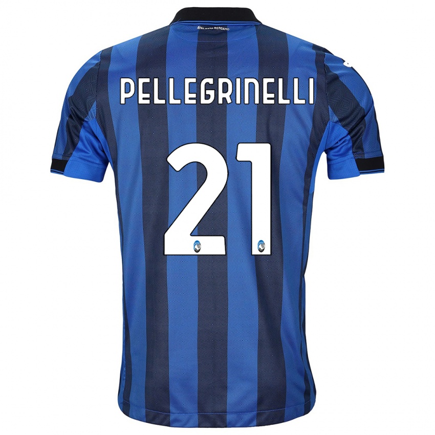 Niño Camiseta Giorgia Pellegrinelli #21 Azul Negro 1ª Equipación 2023/24 La Camisa México