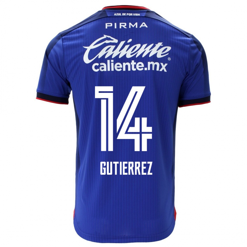 Niño Camiseta Alexis Gutierrez #14 Azul 1ª Equipación 2023/24 La Camisa México