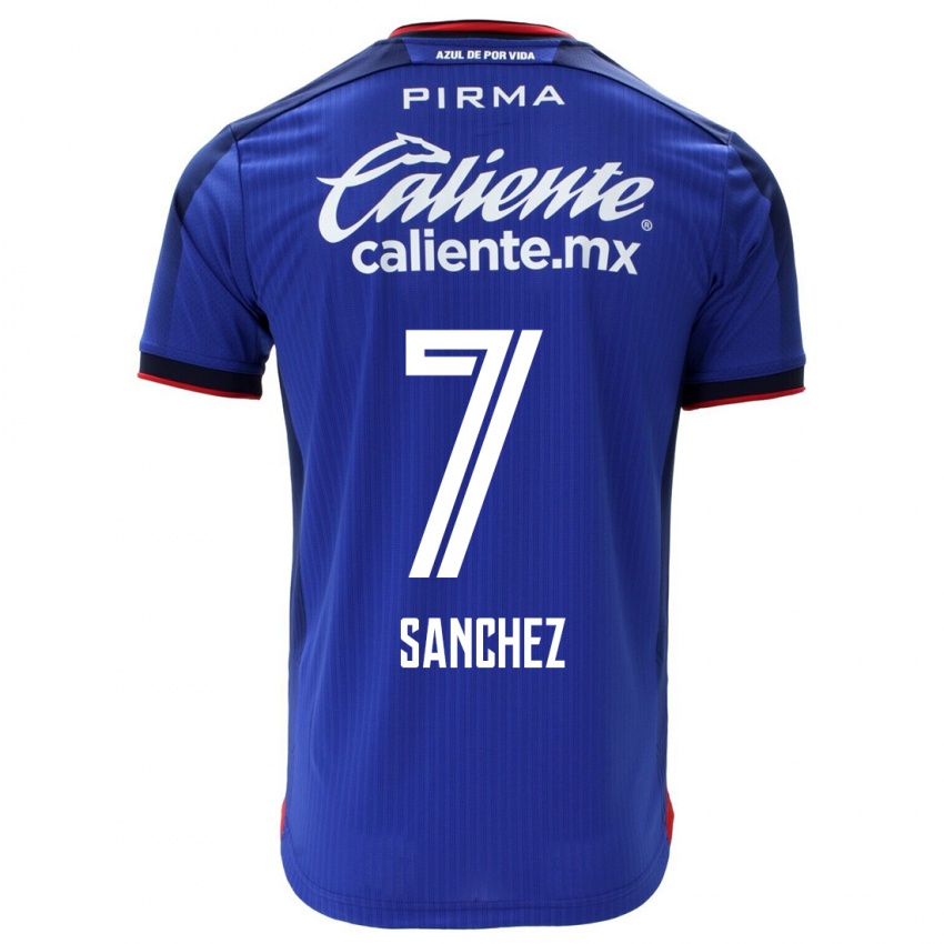 Niño Camiseta Andrea Sanchez #7 Azul 1ª Equipación 2023/24 La Camisa México