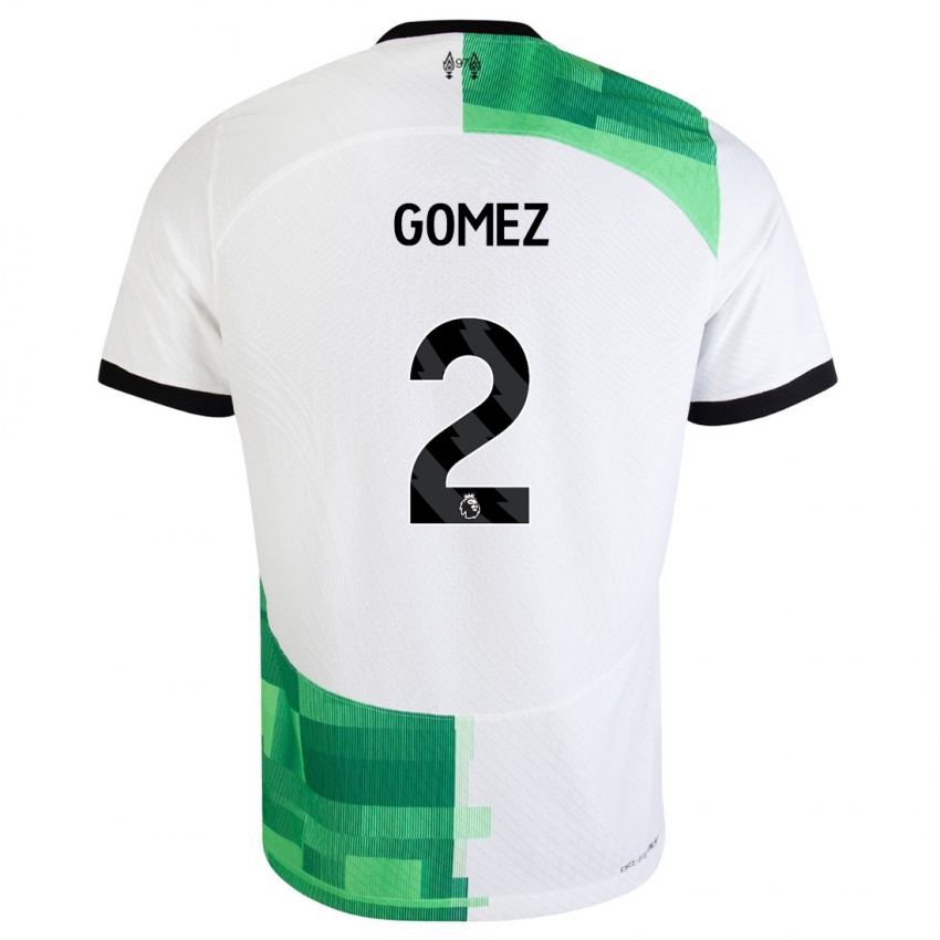 Niño Camiseta Joe Gomez #2 Blanco Verde 2ª Equipación 2023/24 La Camisa México