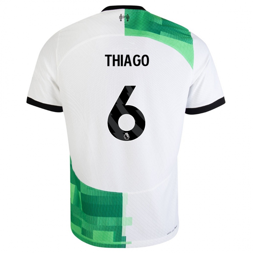 Niño Camiseta Thiago #6 Blanco Verde 2ª Equipación 2023/24 La Camisa México