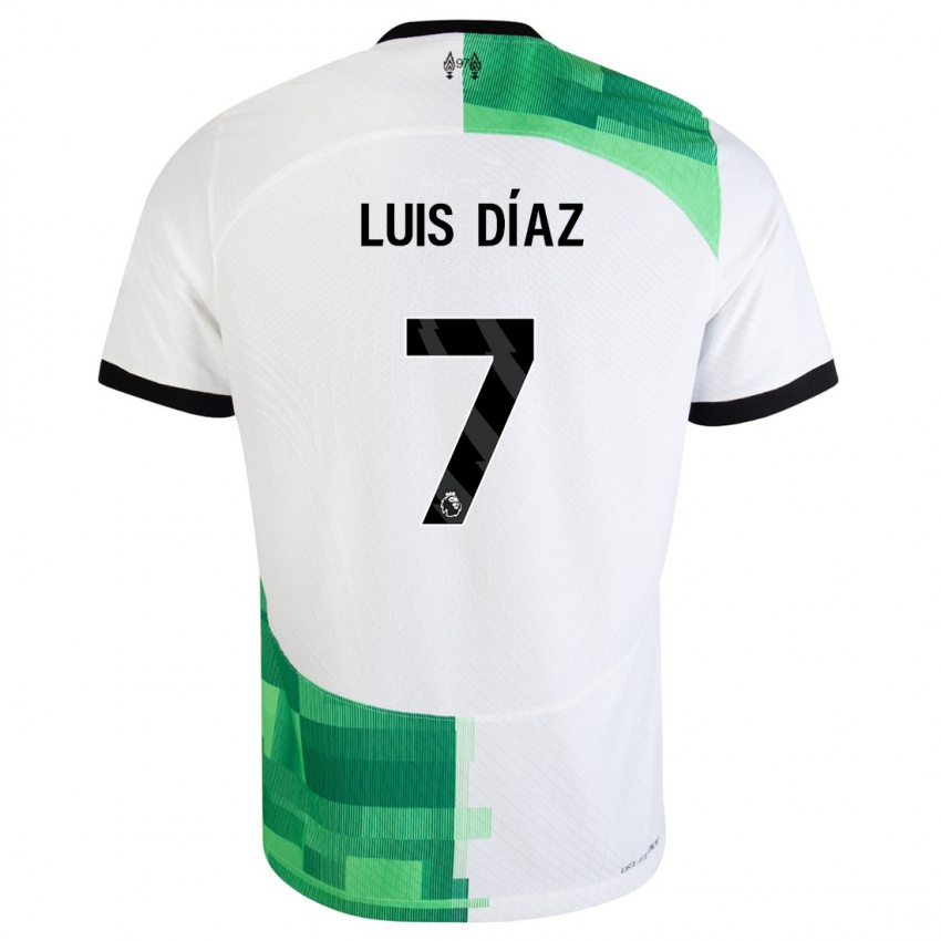 Niño Camiseta Luis Diaz #7 Blanco Verde 2ª Equipación 2023/24 La Camisa México