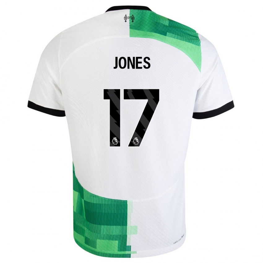 Niño Camiseta Curtis Jones #17 Blanco Verde 2ª Equipación 2023/24 La Camisa México