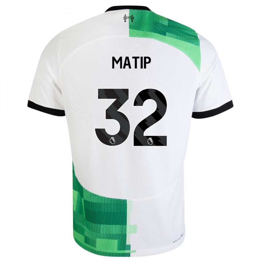Niño Camiseta Joel Matip #32 Blanco Verde 2ª Equipación 2023/24 La Camisa México