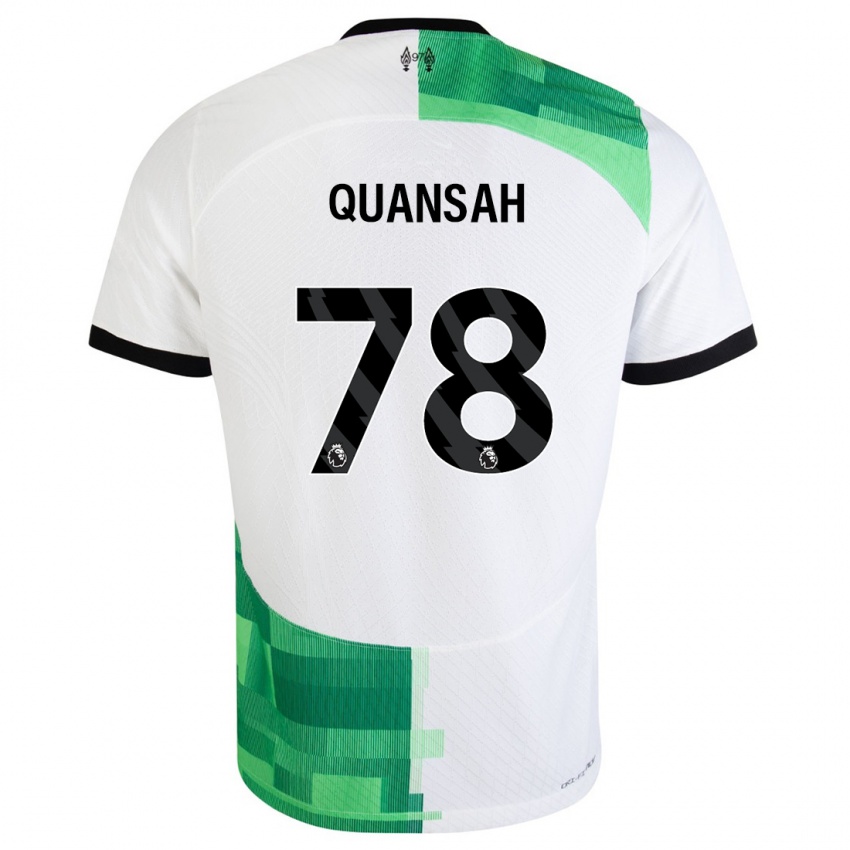 Niño Camiseta Jarell Quansah #78 Blanco Verde 2ª Equipación 2023/24 La Camisa México