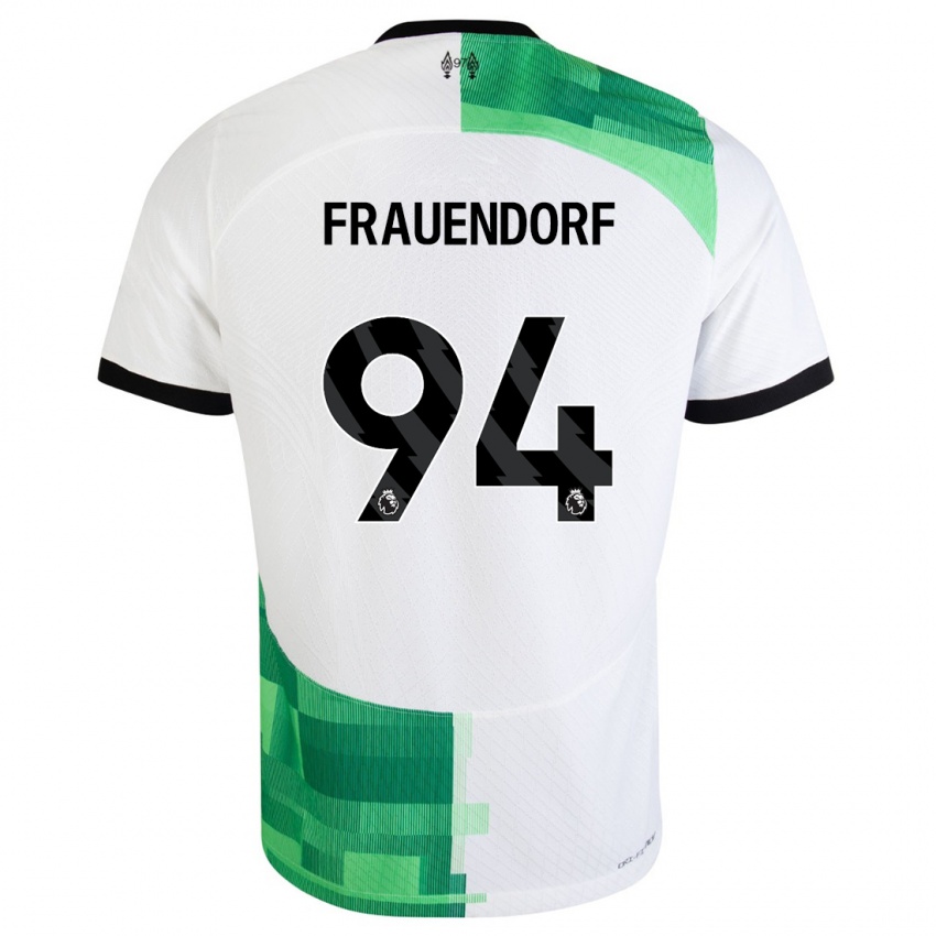 Niño Camiseta Melkamu Frauendorf #94 Blanco Verde 2ª Equipación 2023/24 La Camisa México
