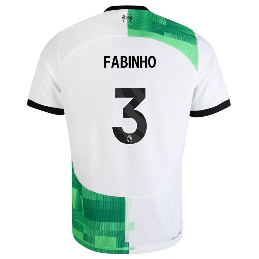 Niño Camiseta Fabinho #3 Blanco Verde 2ª Equipación 2023/24 La Camisa México