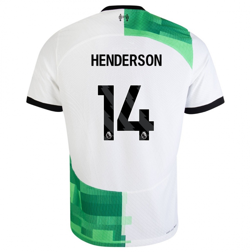 Niño Camiseta Henderson #14 Blanco Verde 2ª Equipación 2023/24 La Camisa México
