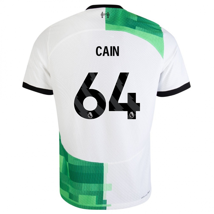 Niño Camiseta Jake Cain #64 Blanco Verde 2ª Equipación 2023/24 La Camisa México