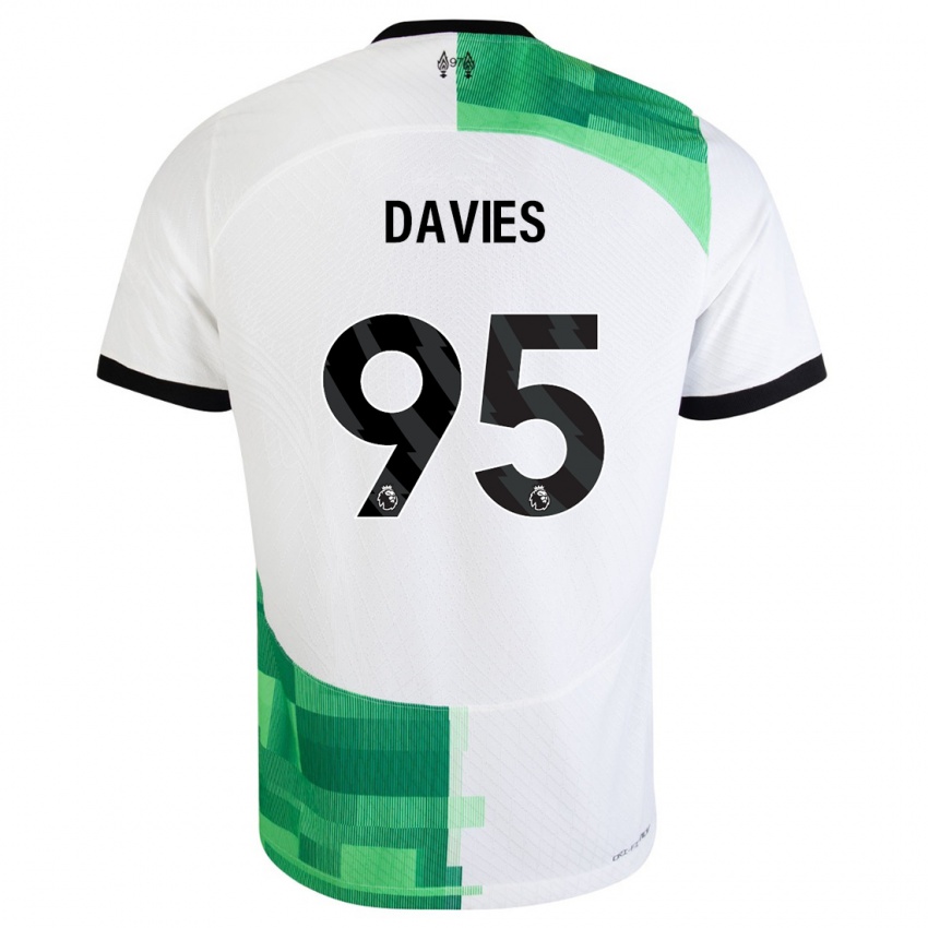Niño Camiseta Harvey Davies #95 Blanco Verde 2ª Equipación 2023/24 La Camisa México