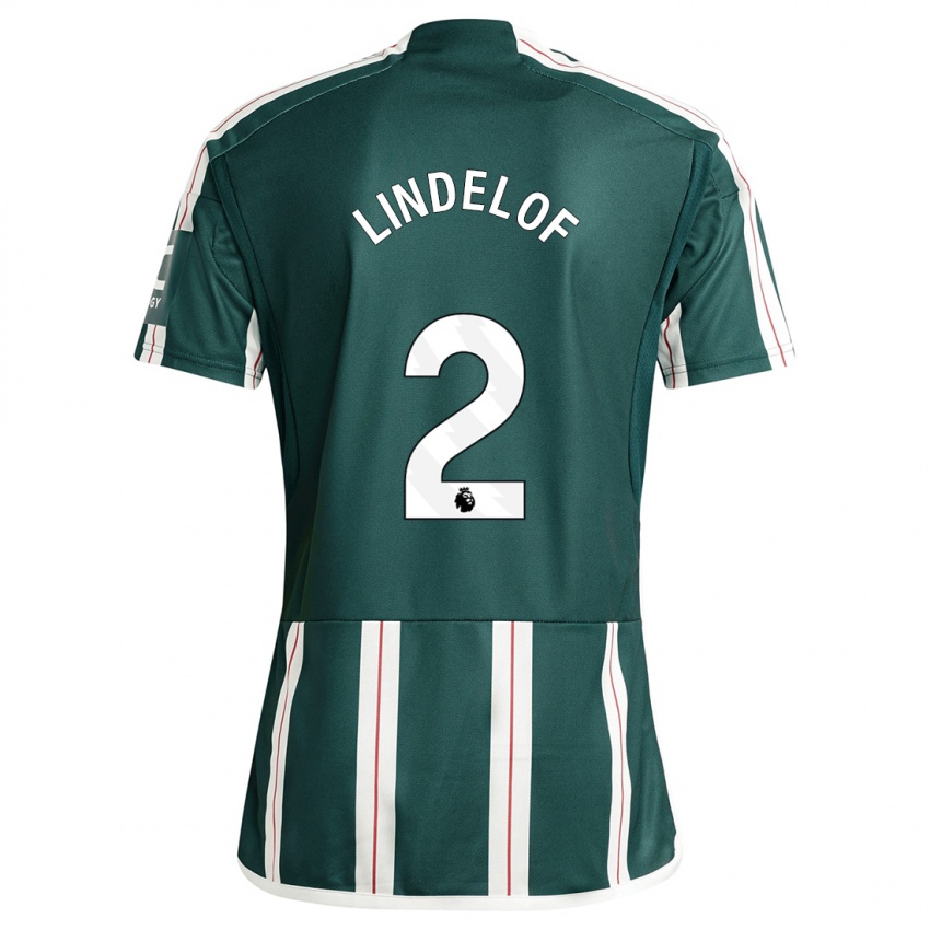 Niño Camiseta Victor Lindelof #2 Verde Oscuro 2ª Equipación 2023/24 La Camisa México