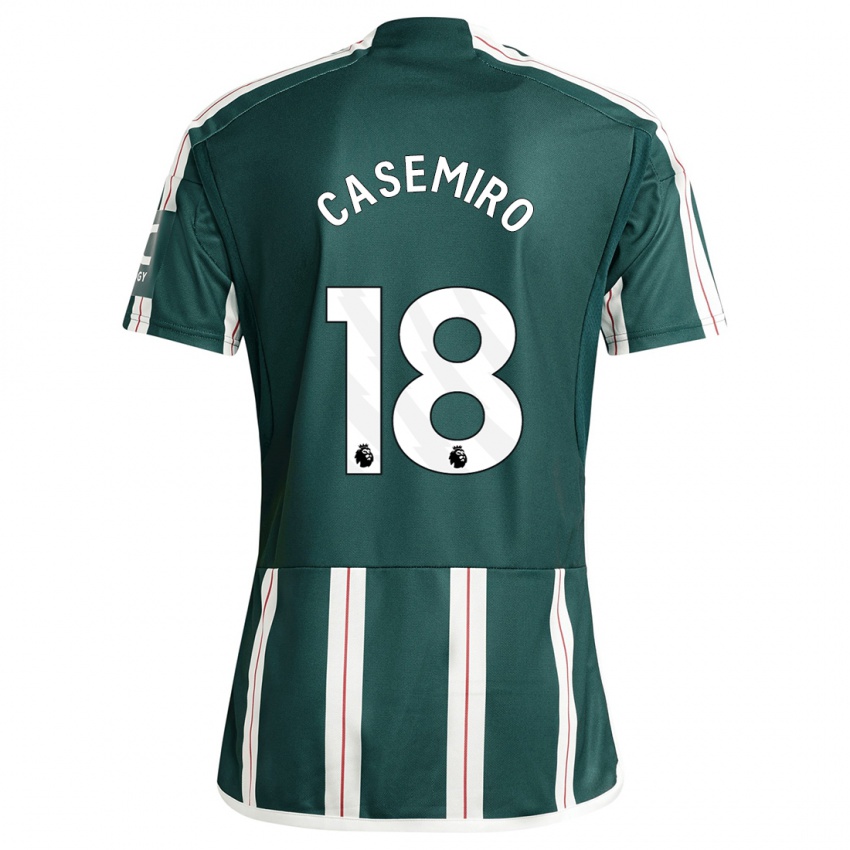 Niño Camiseta Casemiro #18 Verde Oscuro 2ª Equipación 2023/24 La Camisa México