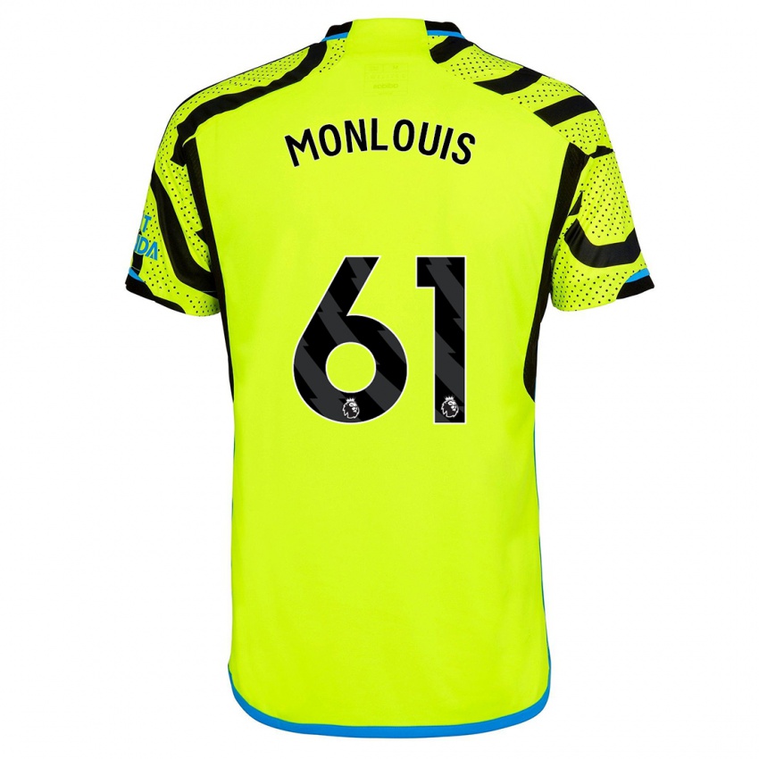 Niño Camiseta Zane Monlouis #61 Amarillo 2ª Equipación 2023/24 La Camisa México
