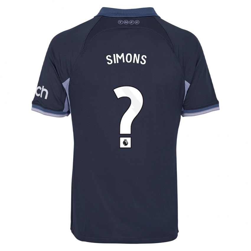 Niño Camiseta Zach Simons #0 Azul Oscuro 2ª Equipación 2023/24 La Camisa México