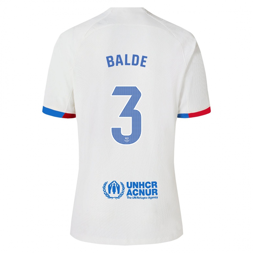 Niño Camiseta Alejandro Balde #3 Blanco 2ª Equipación 2023/24 La Camisa México