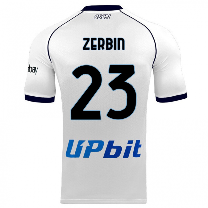 Niño Camiseta Alessio Zerbin #23 Blanco 2ª Equipación 2023/24 La Camisa México