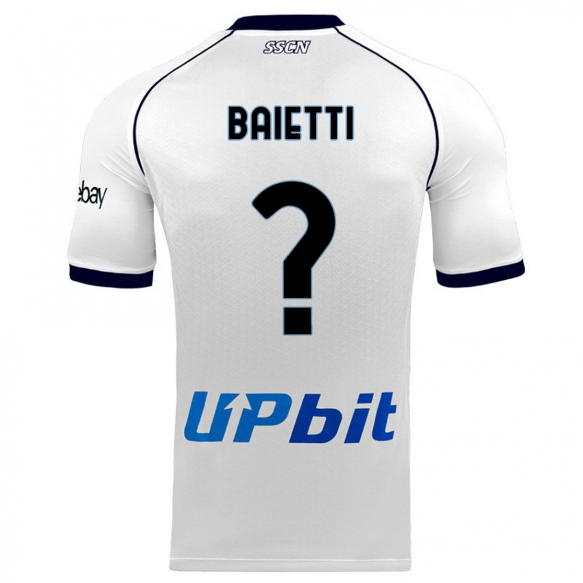 Niño Camiseta Francesco Baietti #0 Blanco 2ª Equipación 2023/24 La Camisa México