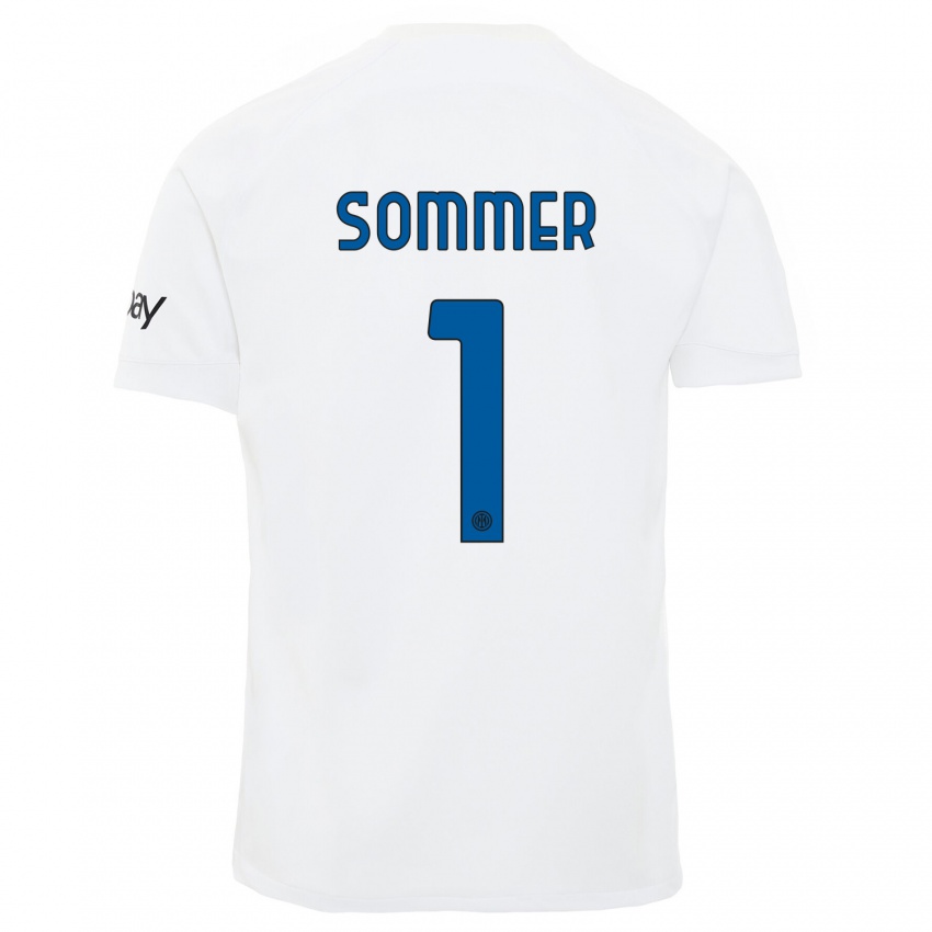 Niño Camiseta Yann Sommer #1 Blanco 2ª Equipación 2023/24 La Camisa México