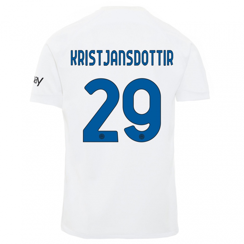 Niño Camiseta Anna Bjork Kristjansdottir #29 Blanco 2ª Equipación 2023/24 La Camisa México