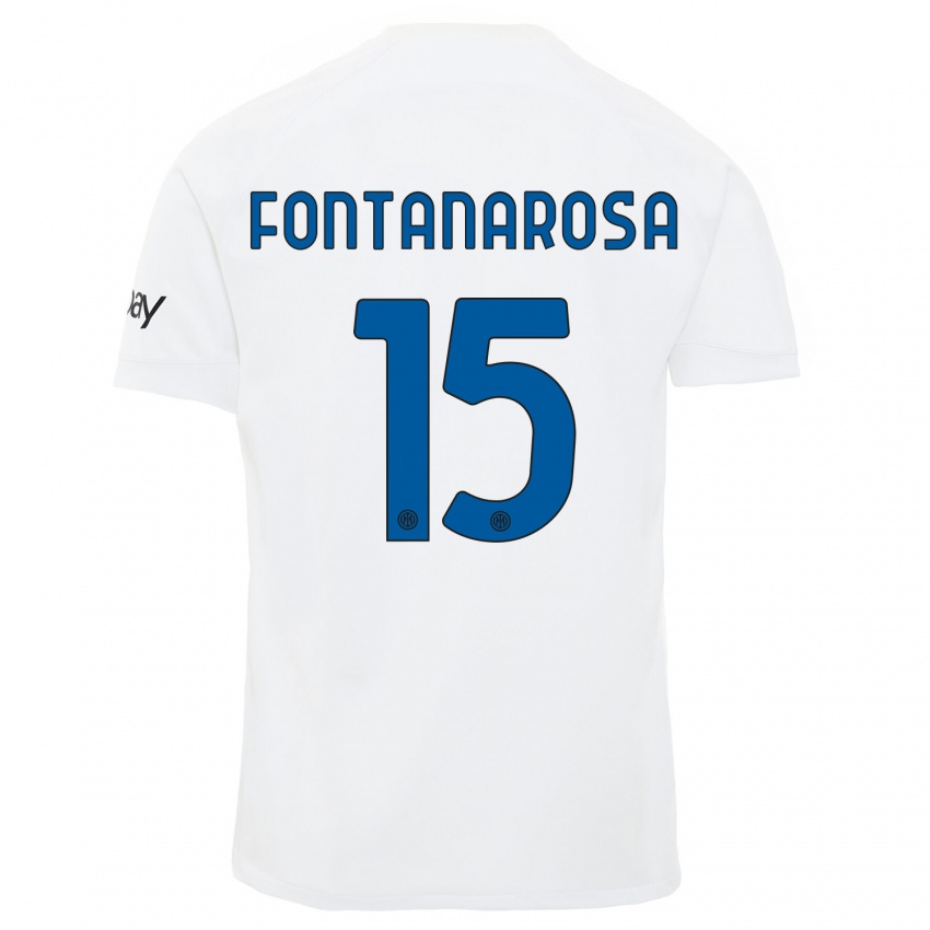 Niño Camiseta Alessandro Fontanarosa #15 Blanco 2ª Equipación 2023/24 La Camisa México