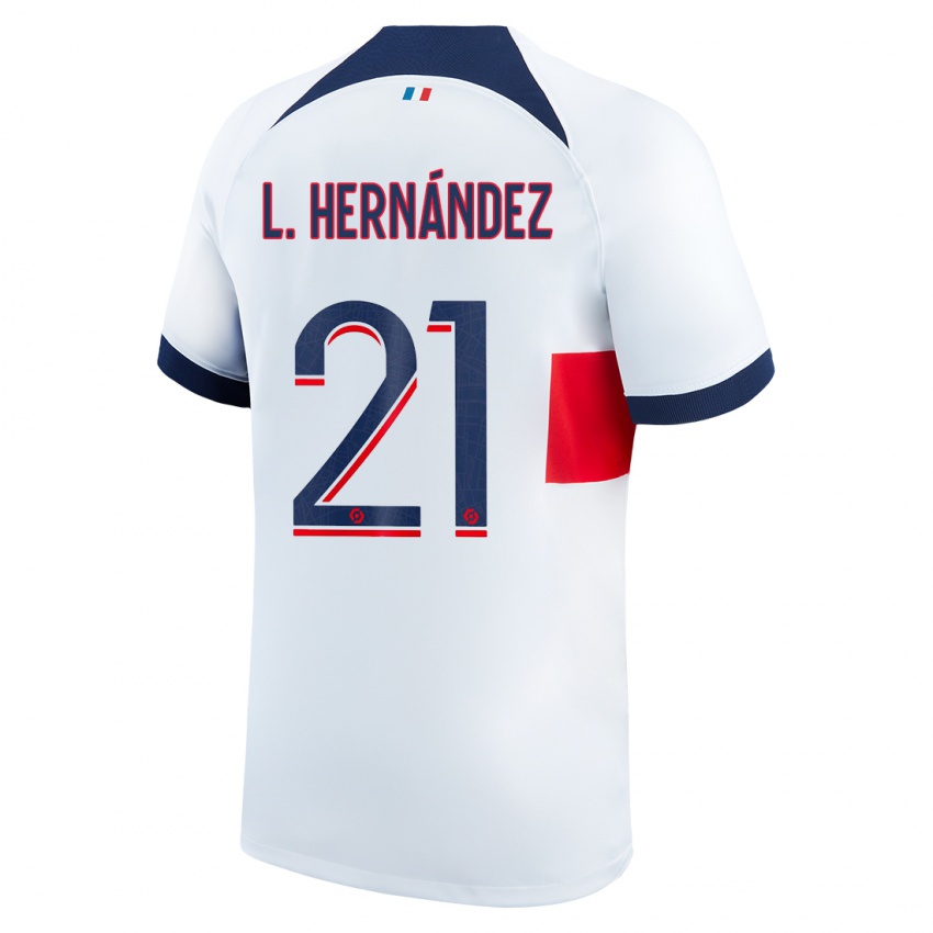 Niño Camiseta Lucas Hernández #21 Blanco 2ª Equipación 2023/24 La Camisa México