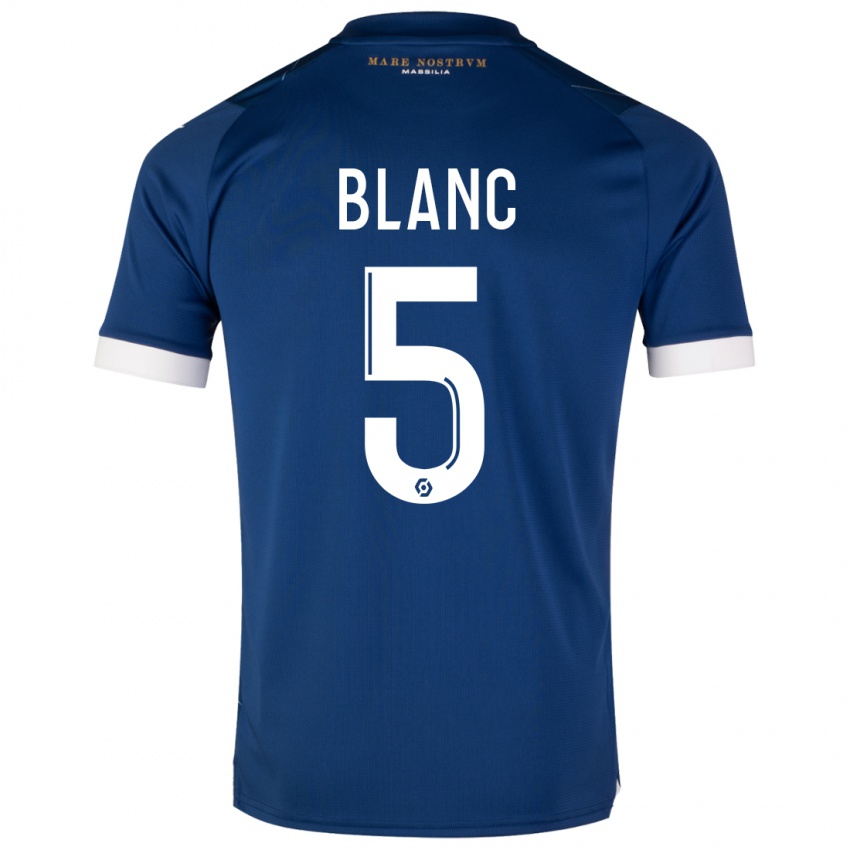 Niño Camiseta Amandine Blanc #5 Azul Oscuro 2ª Equipación 2023/24 La Camisa México