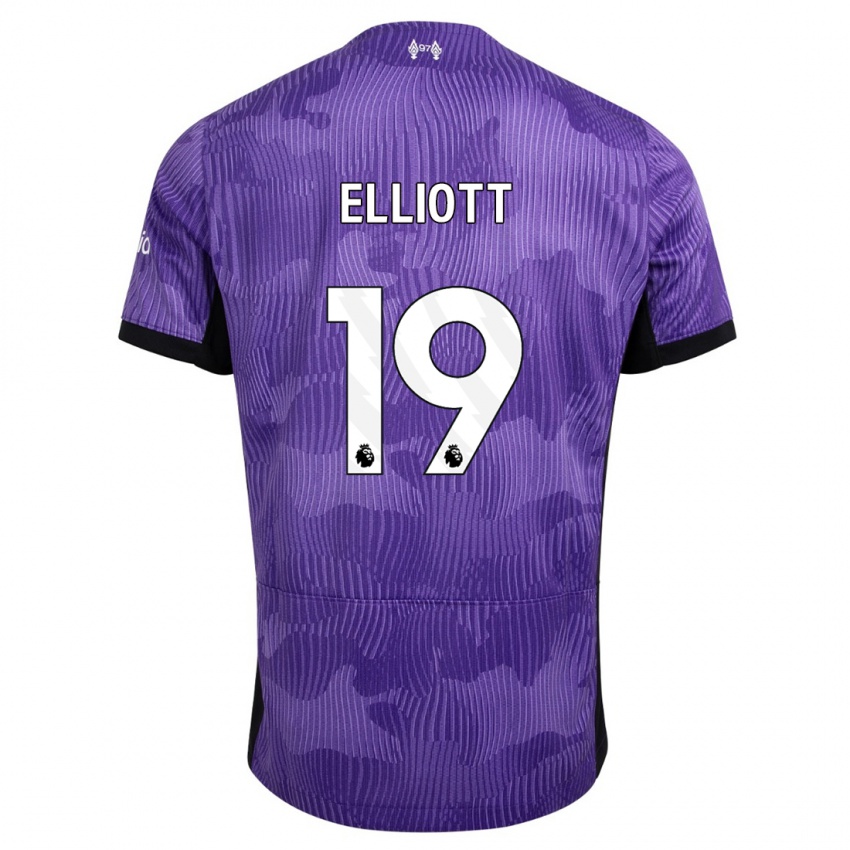 Niño Camiseta Harvey Elliott #19 Púrpura Equipación Tercera 2023/24 La Camisa México