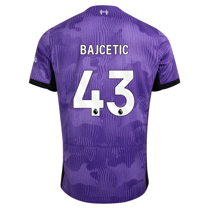 Niño Camiseta Stefan Bajcetic #43 Púrpura Equipación Tercera 2023/24 La Camisa México