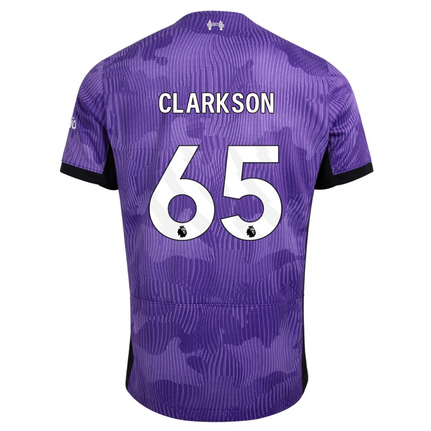 Niño Camiseta Leighton Clarkson #65 Púrpura Equipación Tercera 2023/24 La Camisa México