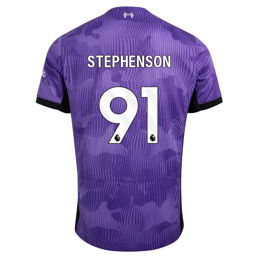 Niño Camiseta Luca Stephenson #91 Púrpura Equipación Tercera 2023/24 La Camisa México