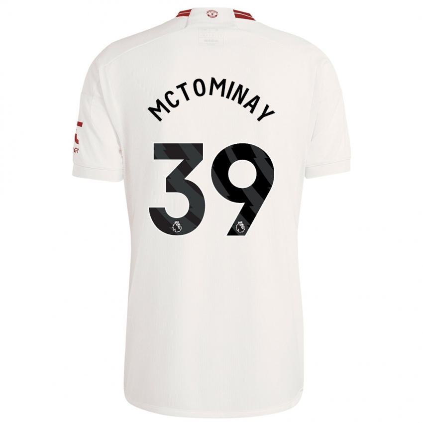 Niño Camiseta Scott Mctominay #39 Blanco Equipación Tercera 2023/24 La Camisa México
