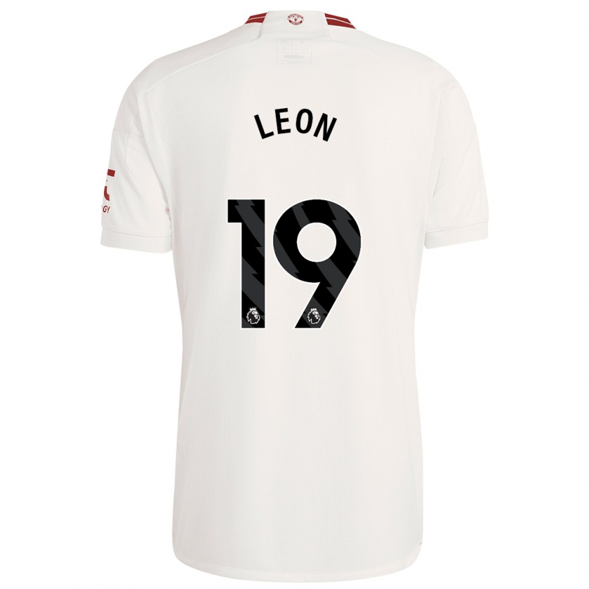 Niño Camiseta Adriana Leon #19 Blanco Equipación Tercera 2023/24 La Camisa México