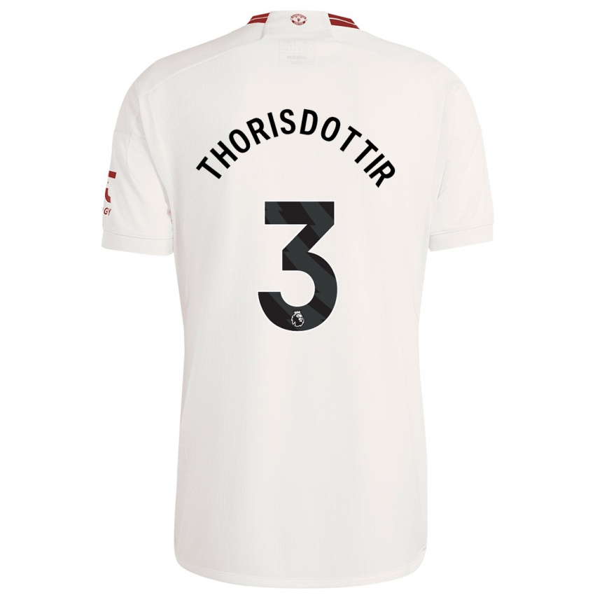 Niño Camiseta Maria Thorisdottir #3 Blanco Equipación Tercera 2023/24 La Camisa México