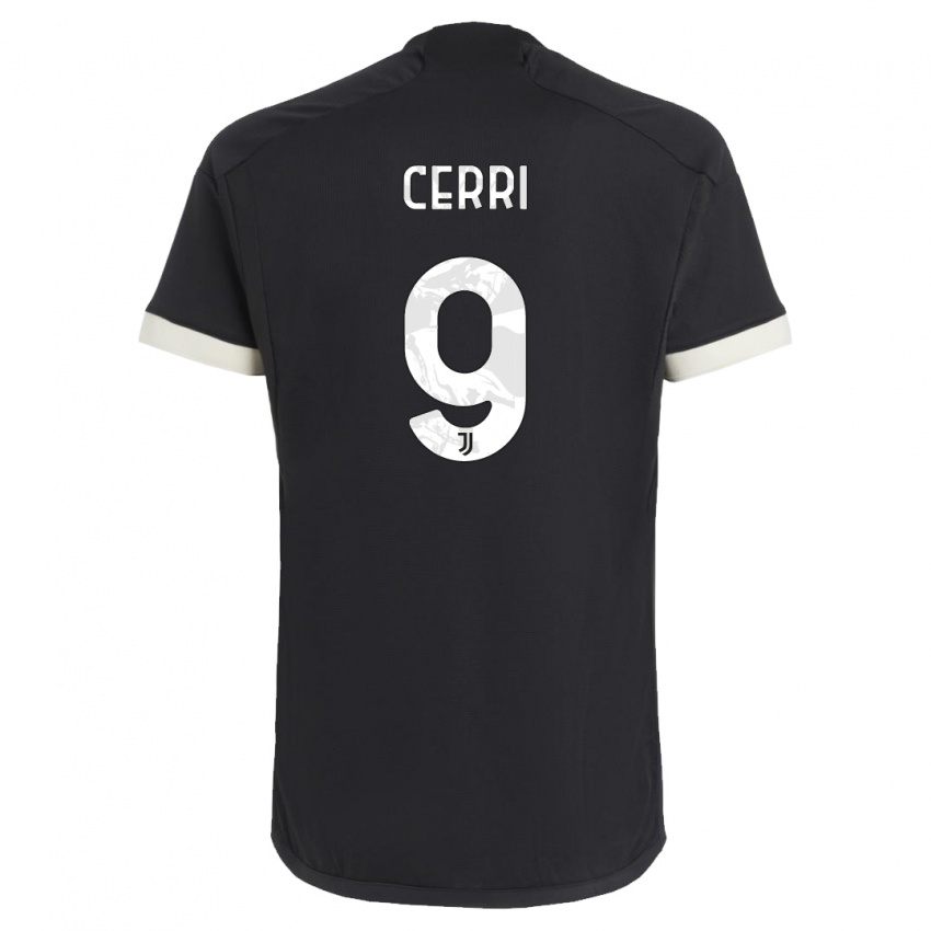 Niño Camiseta Leonardo Cerri #9 Negro Equipación Tercera 2023/24 La Camisa México