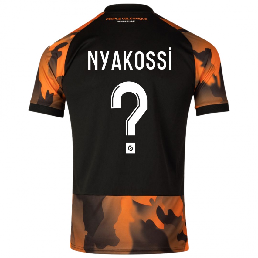 Niño Camiseta Roggerio Nyakossi #0 Negro Naranja Equipación Tercera 2023/24 La Camisa México
