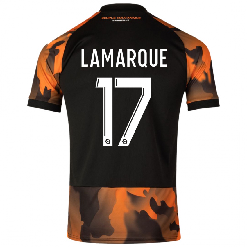 Niño Camiseta Alais Lamarque #17 Negro Naranja Equipación Tercera 2023/24 La Camisa México