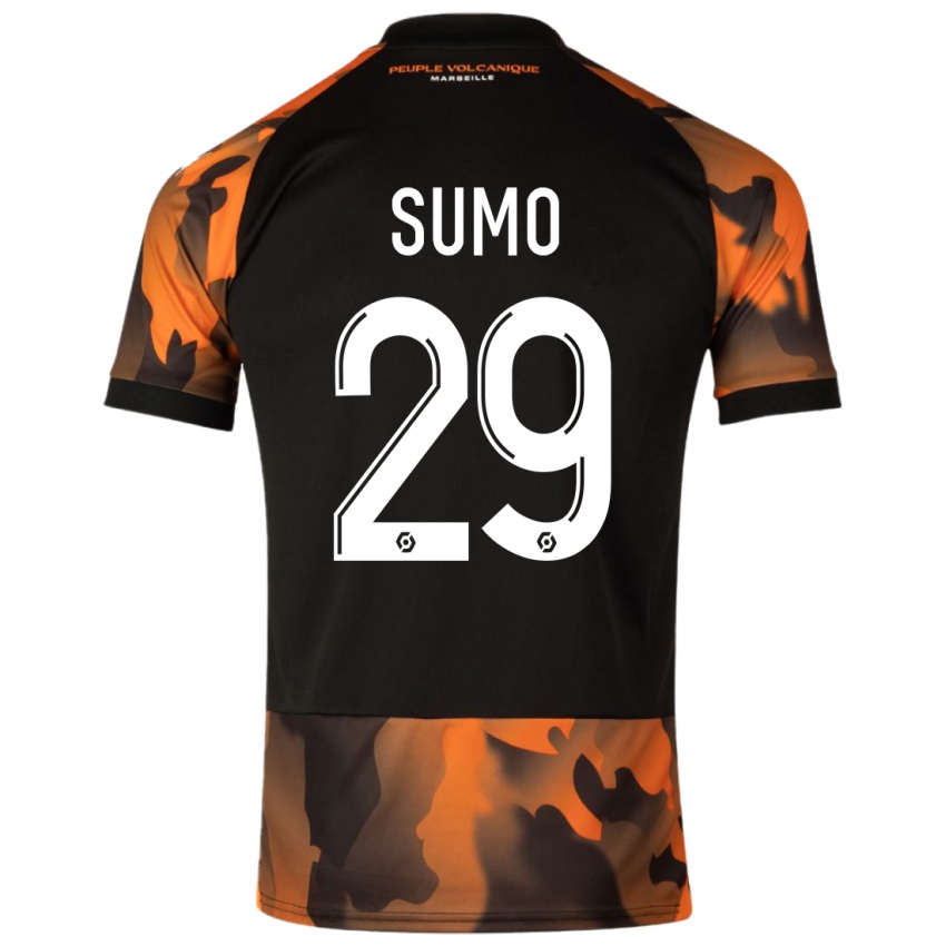 Niño Camiseta Eva Sumo #29 Negro Naranja Equipación Tercera 2023/24 La Camisa México