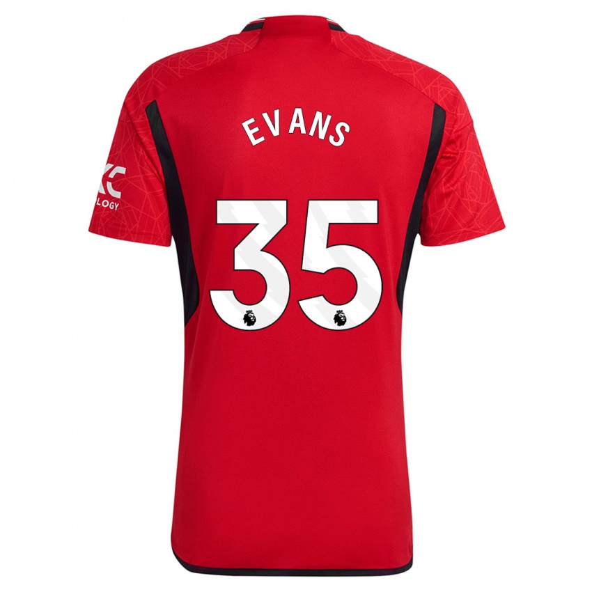 Hombre Camiseta Jonny Evans #35 Rojo 1ª Equipación 2023/24 La Camisa México