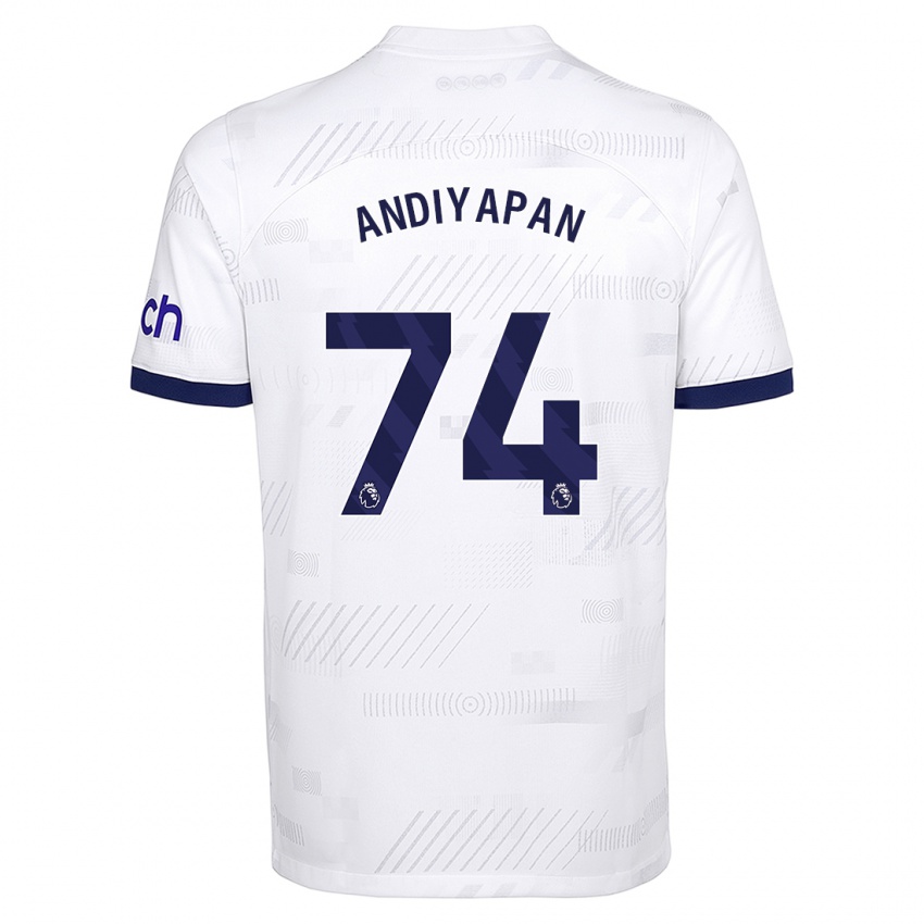 Hombre Camiseta William Andiyapan #74 Blanco 1ª Equipación 2023/24 La Camisa México